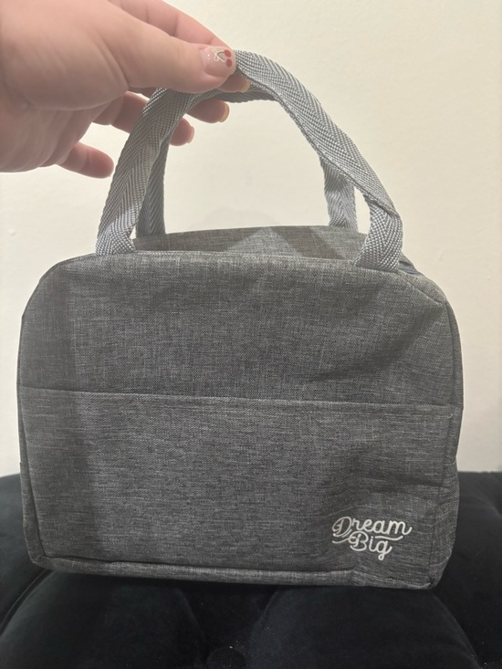 Other - Gray 'Dream Big' Insulated Lunch Tote